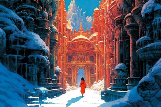 Обои картинки фото фэнтези, замки, нейросети, графика, нейроарт, ai, art, нейронные, сети, рисунки, нейро, искусство