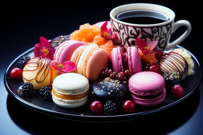 Обои картинки фото 3д графика, еда-, food, макаруны