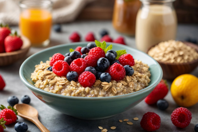 Обои картинки фото 3д графика, еда-, food, овсянка