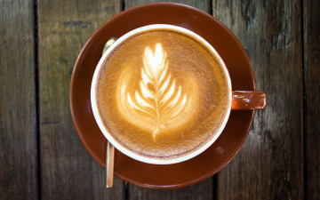 обоя еда, кофе,  кофейные зёрна, чашка, блюдце, рисунок