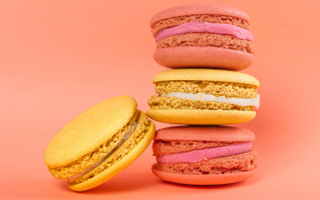 обоя еда, макаруны, лакомство, печенье, ассорти