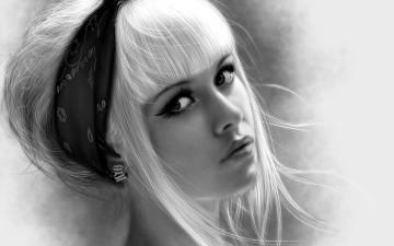 обоя разное, компьютерный дизайн, девушка, блондинка, лицо, портрет