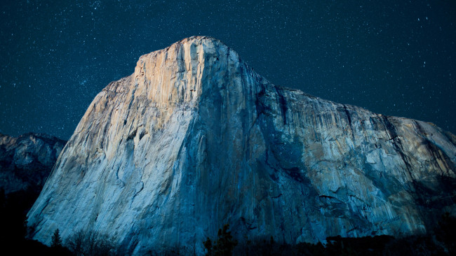 Обои картинки фото природа, горы, скалы, небо, ночь, звезды