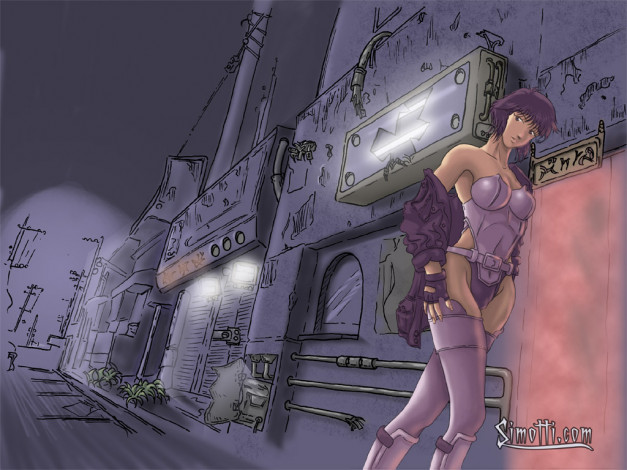 Обои картинки фото chost, in, the, shell, 13, аниме, ghost