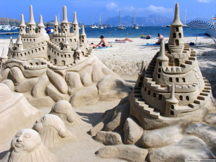 Картинка разное фигуры из песка льда снега