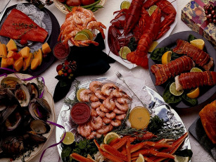 Картинка еда рыбные блюда морепродуктами