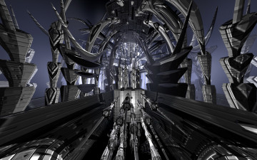 Картинка 3д графика fractal фракталы абстракции