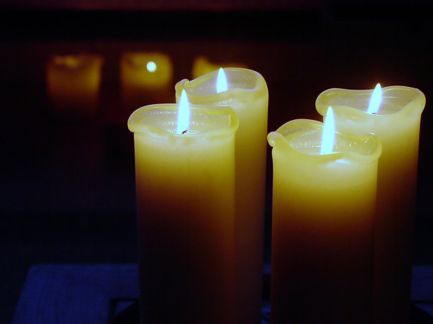 Обои картинки фото разное, свечи, огонь, темнота