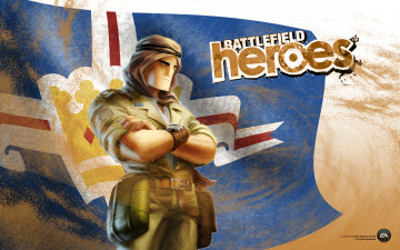 обоя battlefield, heroes, видео, игры, солдат, флаг