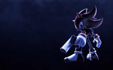 Картинка соник видео игры sonic the hedgehog еж темный фон пушка