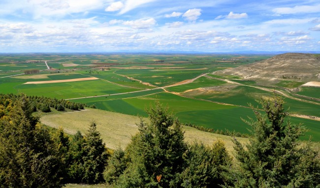 Обои картинки фото испания, кастрохерис, природа, поля