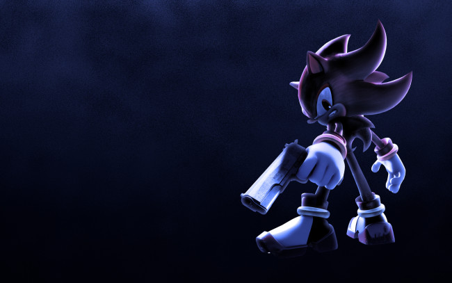 Обои картинки фото соник, видео, игры, sonic, the, hedgehog, еж, темный, фон, пушка