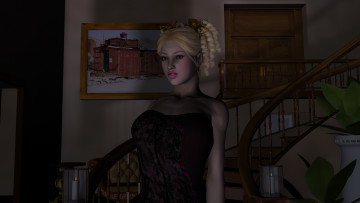 Картинка 3д графика people люди девушка