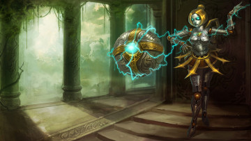 Картинка видео игры league of legends девушка шар магия