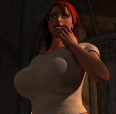 Картинка 3д+графика люди+ people девушка взгляд