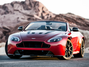 обоя автомобили, aston martin, aston, martin, v12, vantage, s, roadster, 2014г, красный