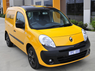 обоя автомобили, renault, au-spec, van, желтый, kangoo