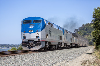 Картинка техника поезда железная дорога рельсы локомотив состав