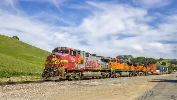 Картинка техника поезда железная дорога рельсы локомотив состав