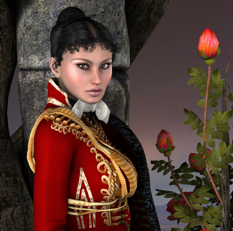 Обои картинки фото 3д графика, люди , people, взгляд, девушка