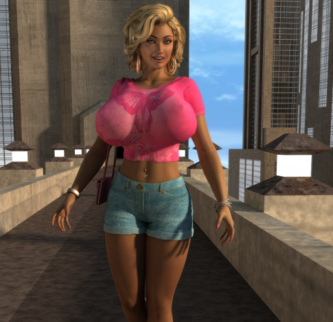 Обои картинки фото 3д графика, люди , people, взгляд, девушка