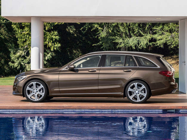 Обои картинки фото автомобили, mercedes-benz, c, 300, bluetec, hybrid, exclusive, line, estate, s205, 2014г