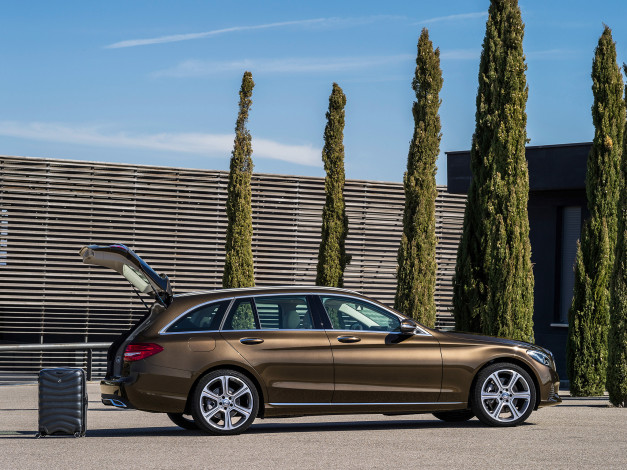 Обои картинки фото автомобили, mercedes-benz, c, 300, bluetec, hybrid, exclusive, line, estate, s205, 2014г