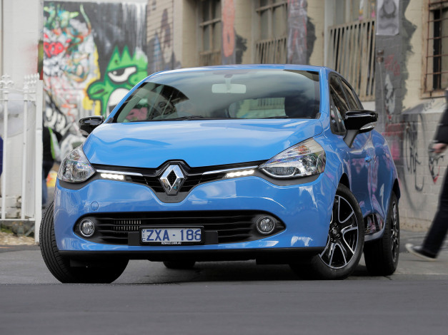Обои картинки фото автомобили, renault, clio, au-spec, 2013г, синий