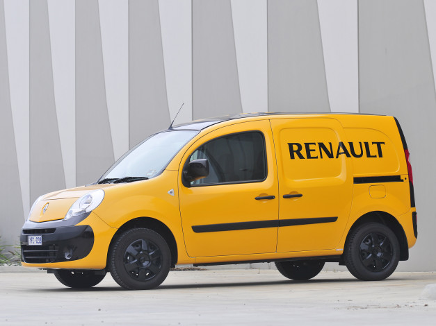 Обои картинки фото автомобили, renault, желтый, kangoo, au-spec, van
