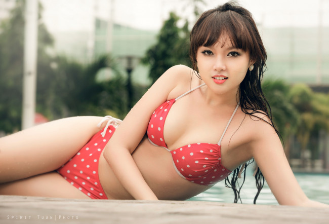 Обои картинки фото девушки, -unsort , азиатки, купальник