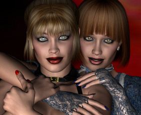 Картинка 3д+графика портрет+ portraits фон взгляд девушки