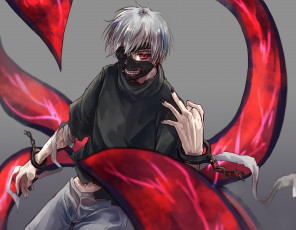 Картинка аниме tokyo+ghoul kaneki ken парень арт токийский гуль