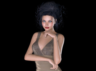 Картинка 3д+графика люди+ people фон девушка взгляд