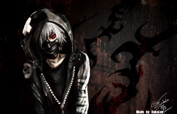 Картинка аниме tokyo+ghoul маска kaneki ken парень токийский гуль арт