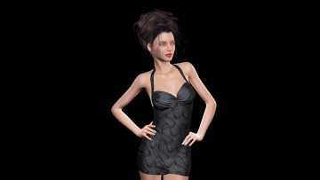 Картинка 3д+графика люди+ people взгляд фон девушка