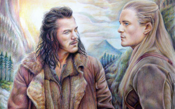 Картинка рисованное кино хоббит мужчины рисунок