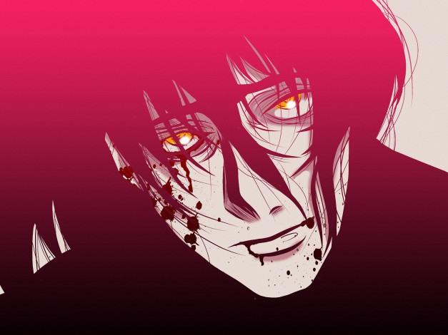 Обои картинки фото аниме, hellsing, алукард, vampire, dracula, alucard, вампир, дракула