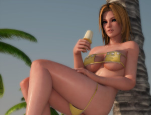 Картинка 3д+графика аниме+ anime девушка взгляд фон