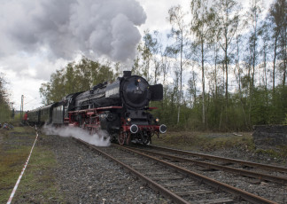 Картинка техника паровозы рельсы паровоз