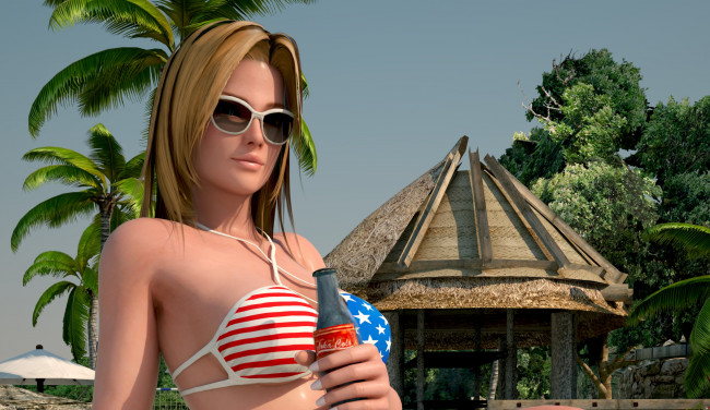 Обои картинки фото 3д графика, аниме , anime, фон, взгляд, девушка