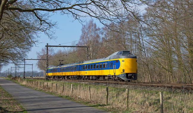 Обои картинки фото техника, поезда, локомотив, рельсы, состав