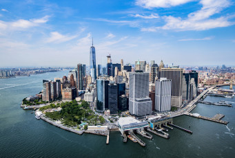 Картинка manhattan города нью-йорк+ сша побережье