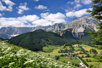 Картинка города -+панорамы долина горы