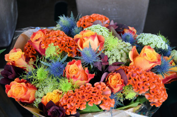 Картинка цветы букеты +композиции оригинальный букет розы