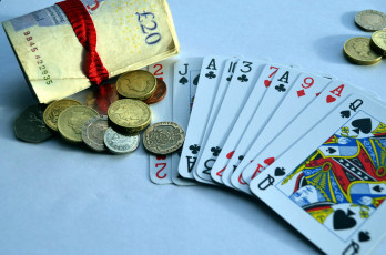 Картинка разное настольные+игры +азартные+игры монеты карты банкноты фунты