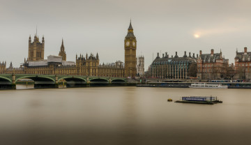 Картинка города лондон+ великобритания мост река