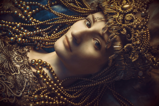 Обои картинки фото девушки, -unsort , лица,  портреты, украшения, лицо, девушка