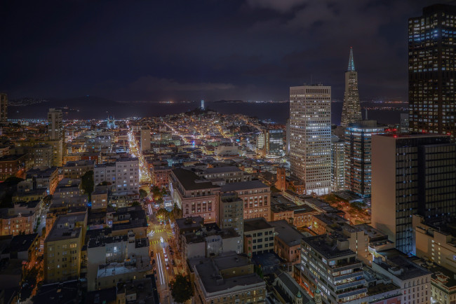 Обои картинки фото san francisco, города, сан-франциско , сша, панорама, небоскребы