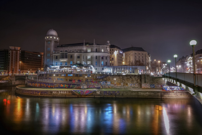 Обои картинки фото urania, города, - огни ночного города, панорама, небоскребы