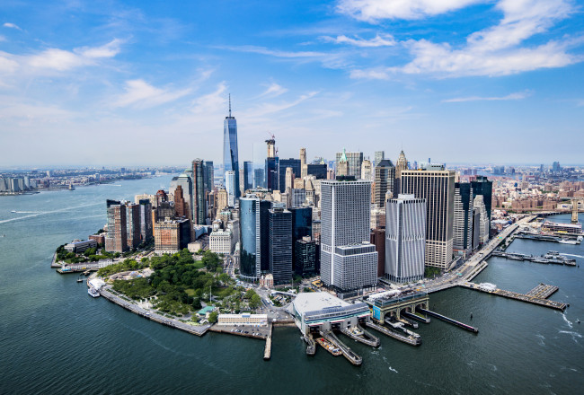 Обои картинки фото manhattan, города, нью-йорк , сша, побережье
